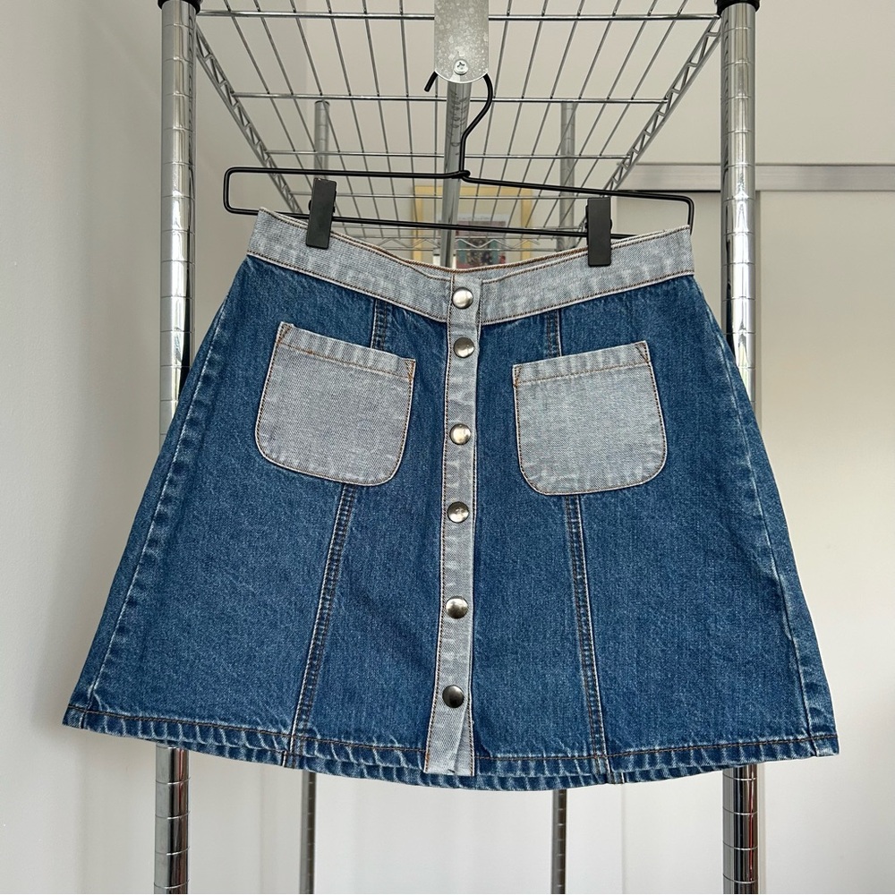 Urban Outfitters two tone denim skirt